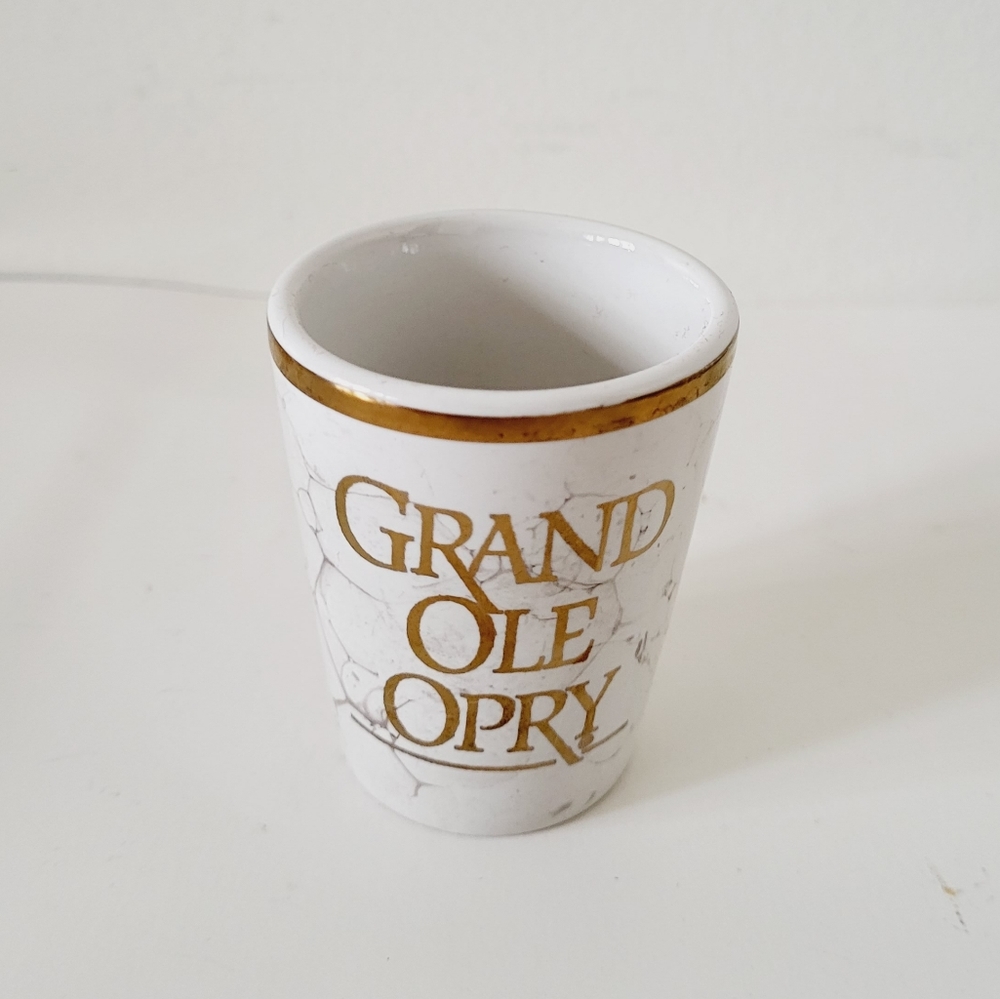 Grand Ole Opry Shot Glass Marble Design with Gold